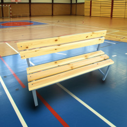 Скамейка со спинкой для раздевалок 1,5м